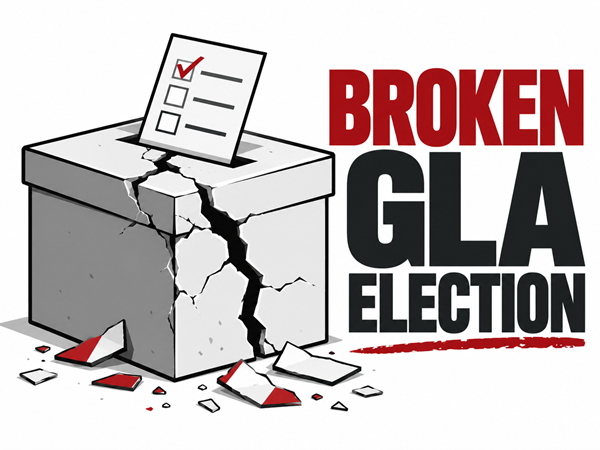 Broken GLA election illustration